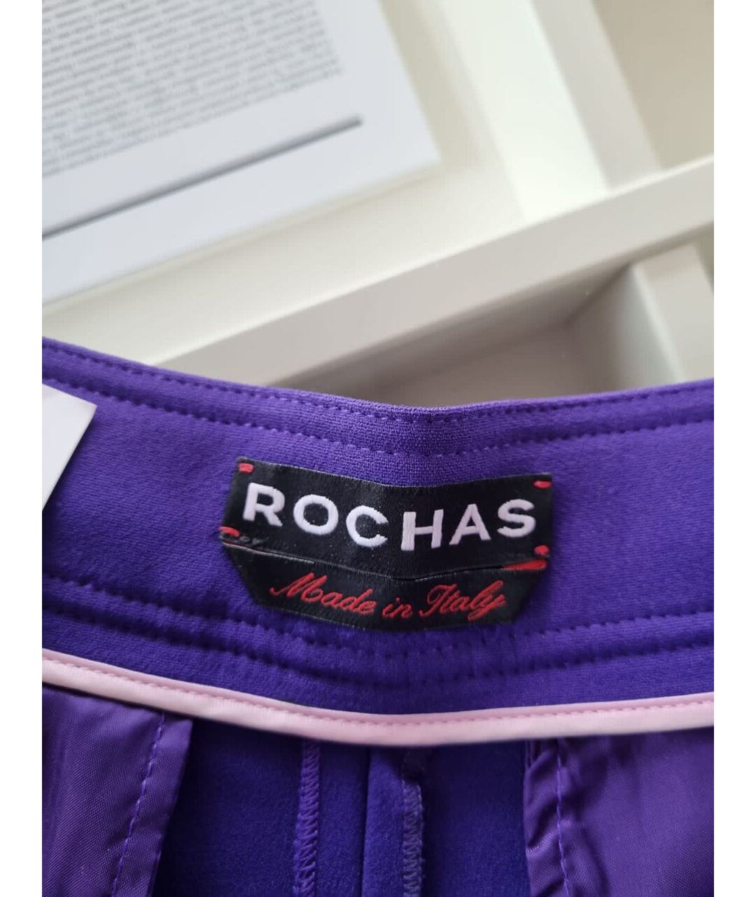 ROCHAS Фиолетовые прямые брюки, фото 3