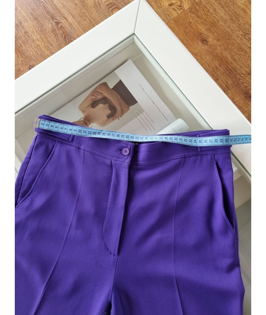 ROCHAS Фиолетовые прямые брюки, фото 8