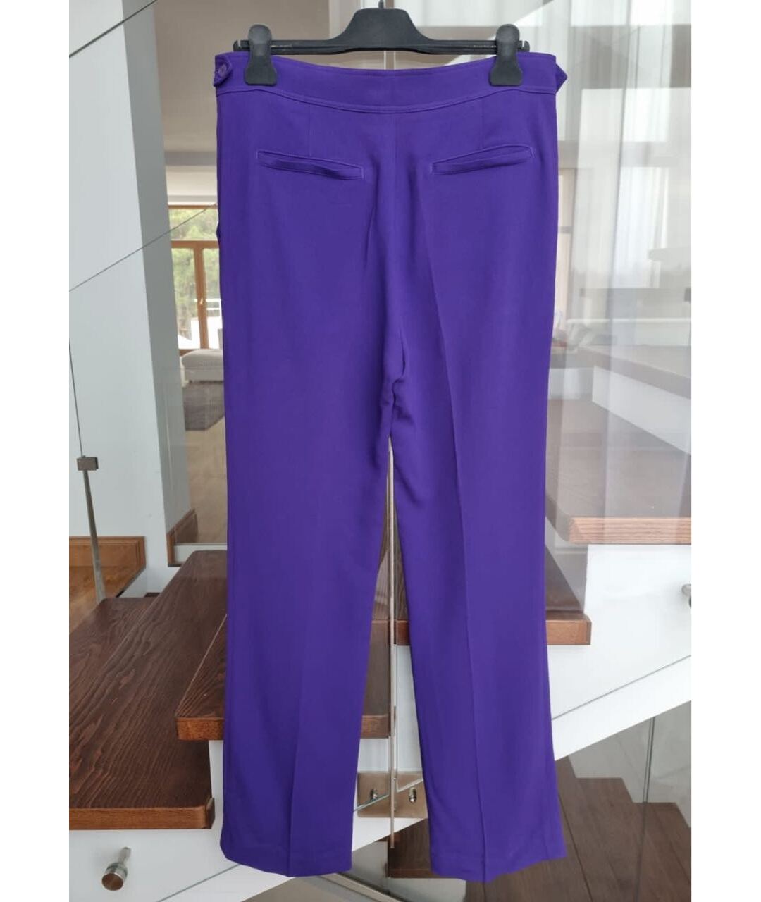 ROCHAS Фиолетовые прямые брюки, фото 2