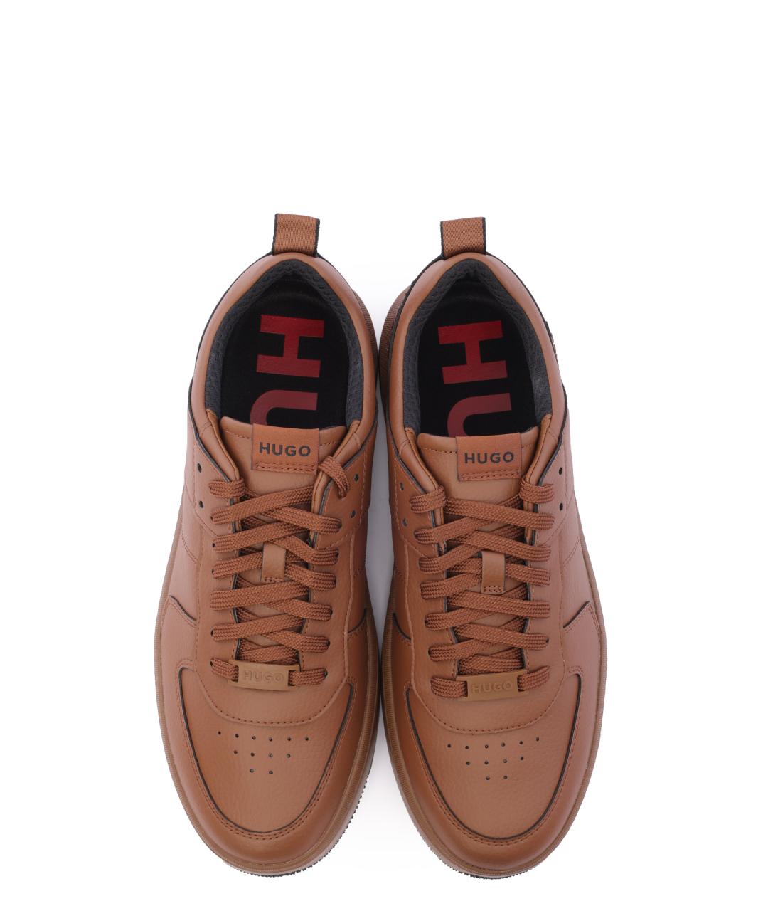 HUGO Коричневые низкие кроссовки / кеды, фото 5