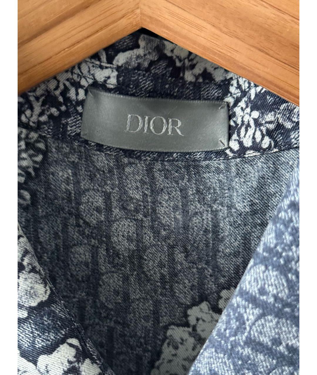CHRISTIAN DIOR Антрацитовая шелковая кэжуал рубашка, фото 3