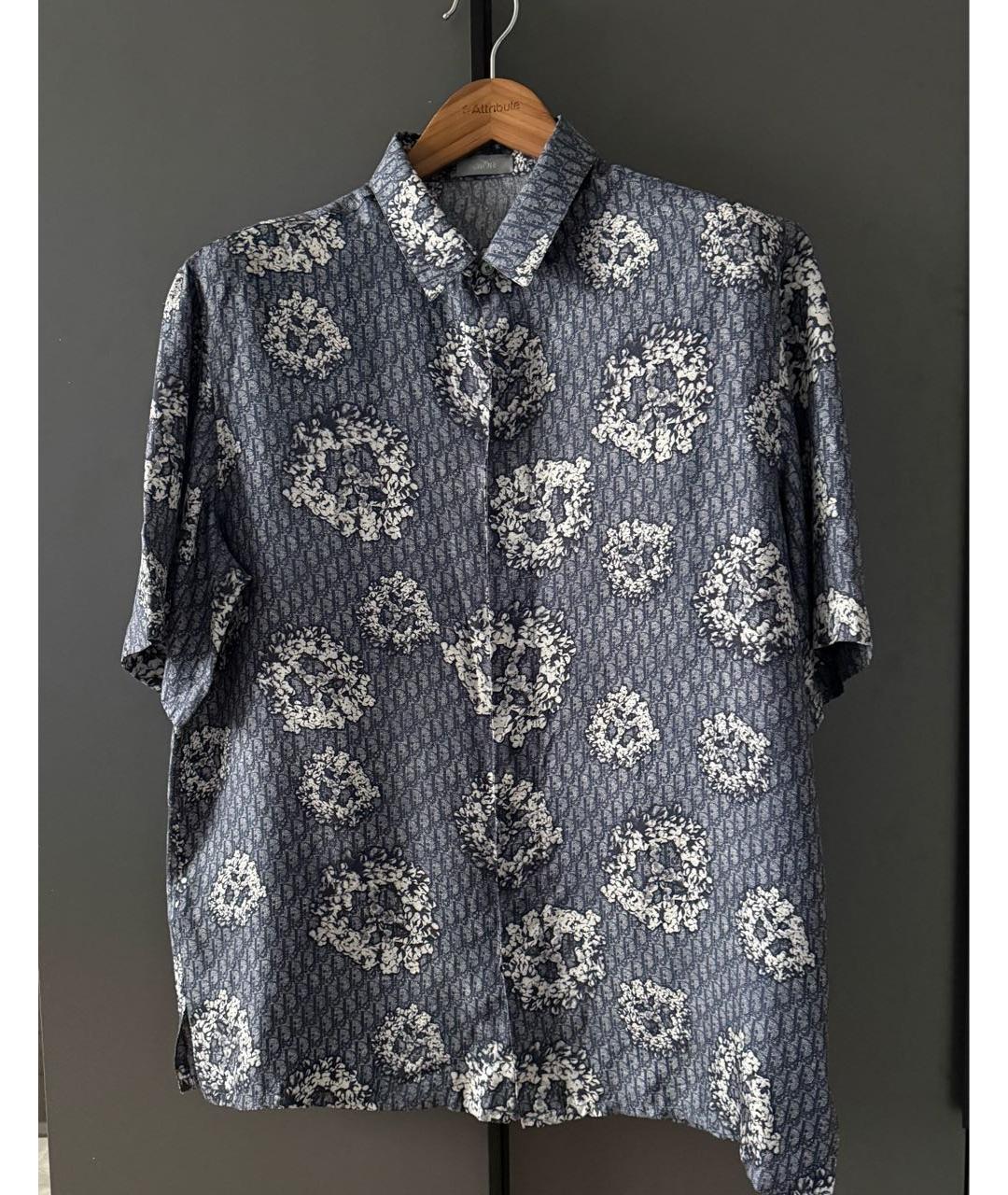 CHRISTIAN DIOR Антрацитовая шелковая кэжуал рубашка, фото 6