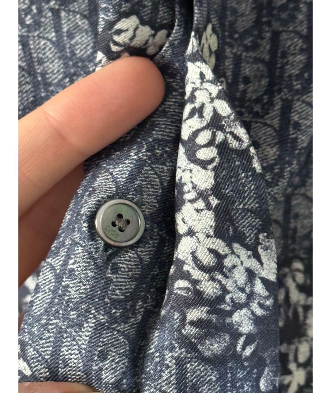 CHRISTIAN DIOR Антрацитовая шелковая кэжуал рубашка, фото 4