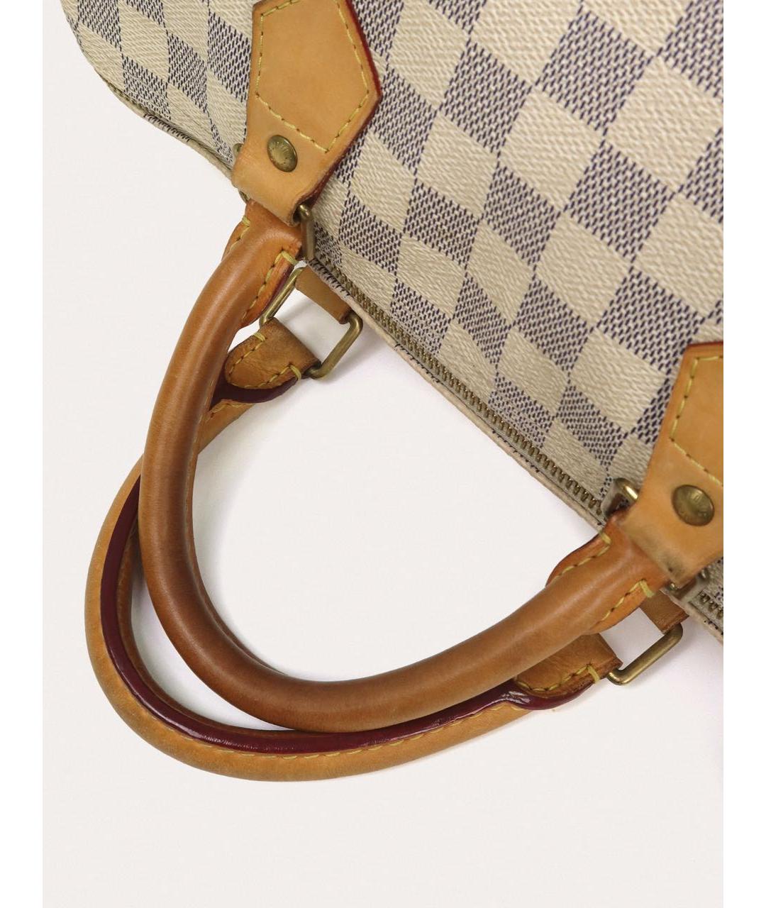 LOUIS VUITTON Бежевая кожаная сумка с короткими ручками, фото 6