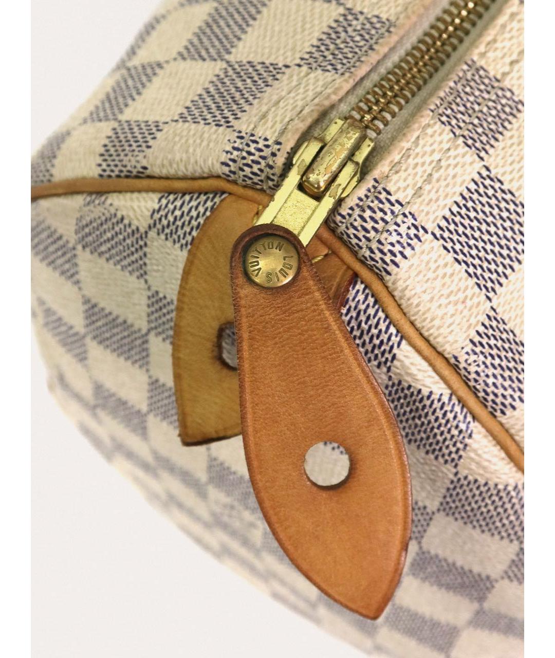 LOUIS VUITTON Бежевая кожаная сумка с короткими ручками, фото 7