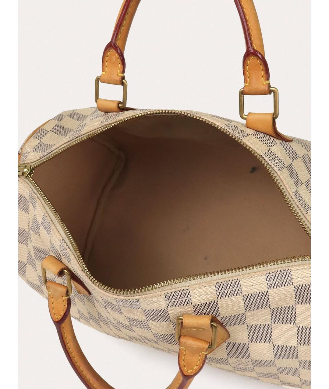 LOUIS VUITTON Бежевая кожаная сумка с короткими ручками, фото 4