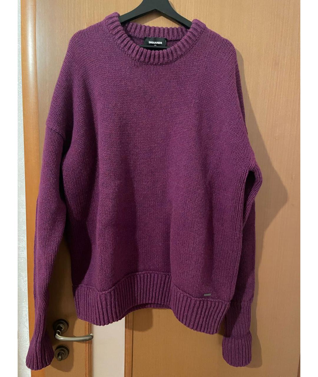 DSQUARED2 Фиолетовый шерстяной джемпер / свитер, фото 6