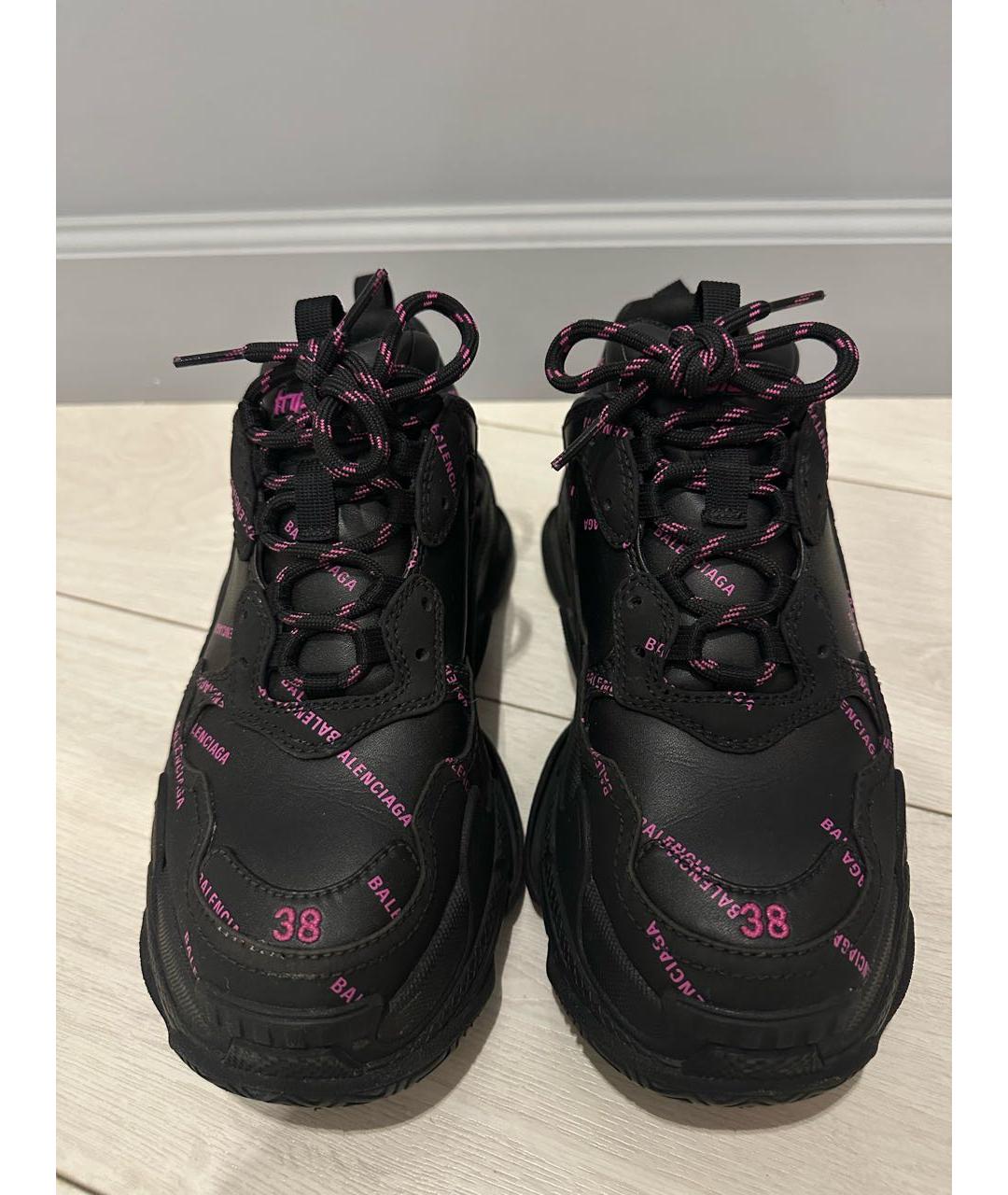 BALENCIAGA Черные текстильные кроссовки, фото 2