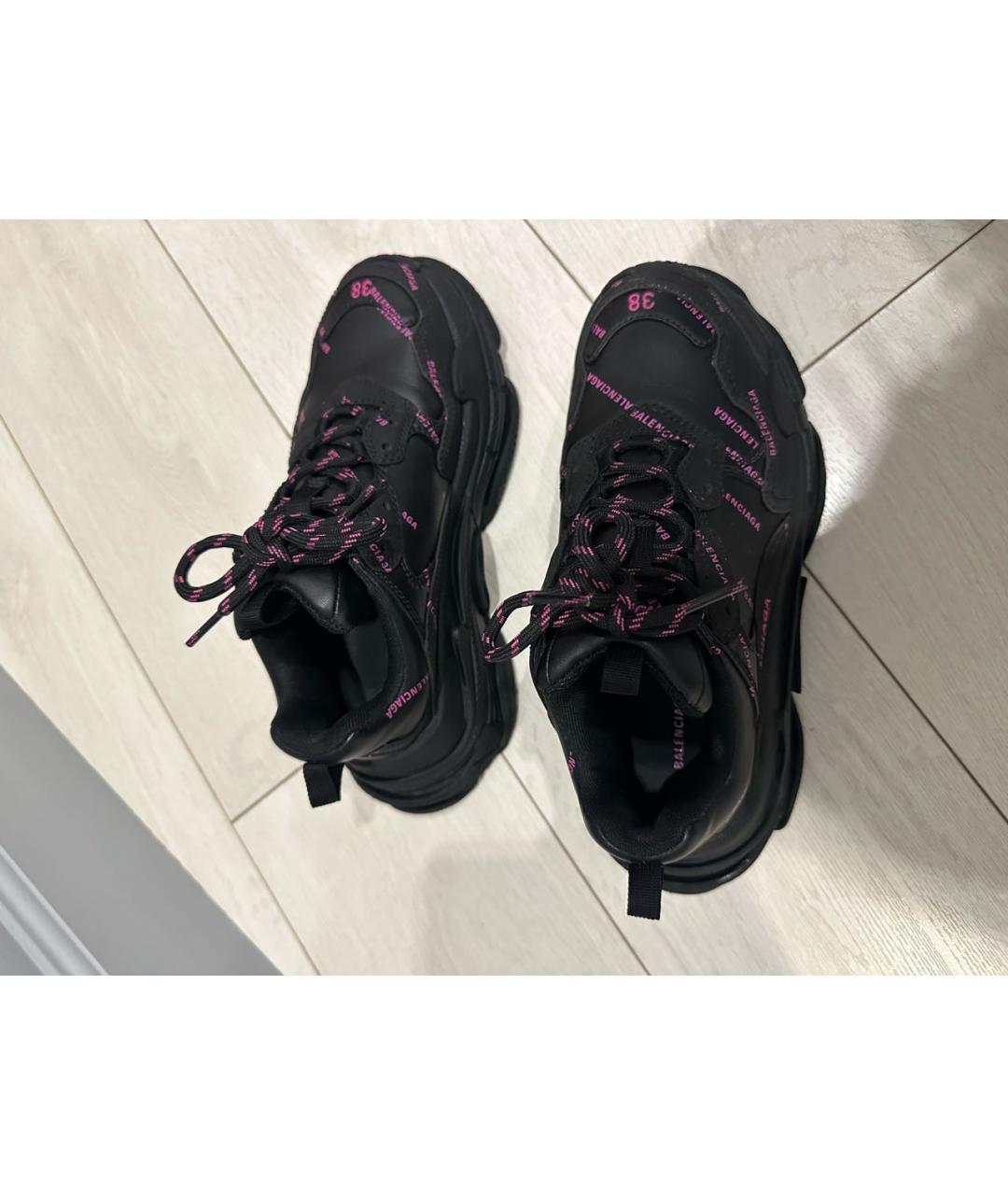 BALENCIAGA Черные текстильные кроссовки, фото 3