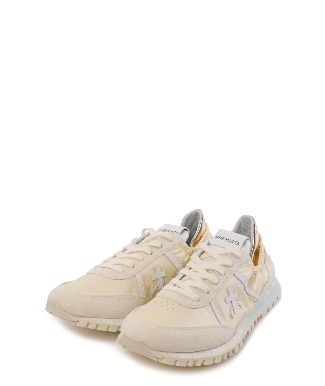 PREMIATA Бежевые текстильные кеды, фото 2