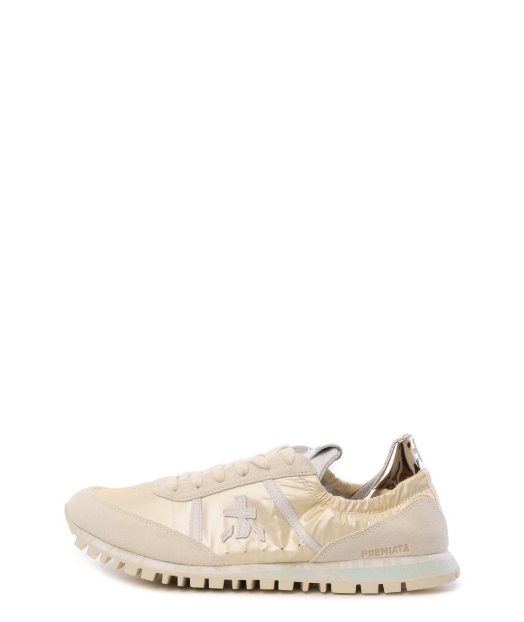 PREMIATA Бежевые текстильные кеды, фото 8