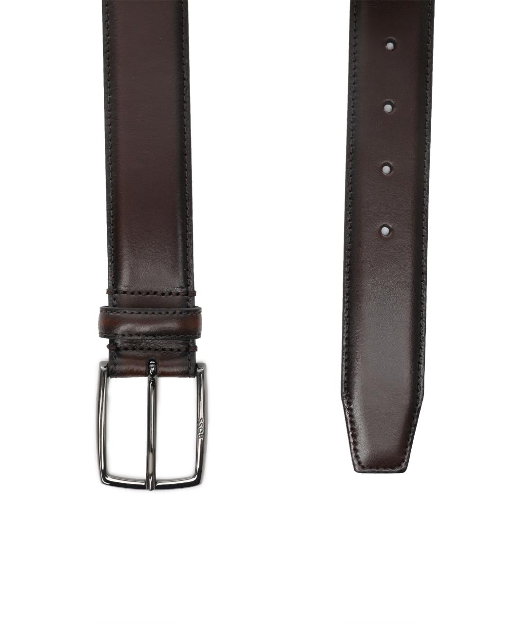 HUGO BOSS Коричневый кожаный ремень, фото 2