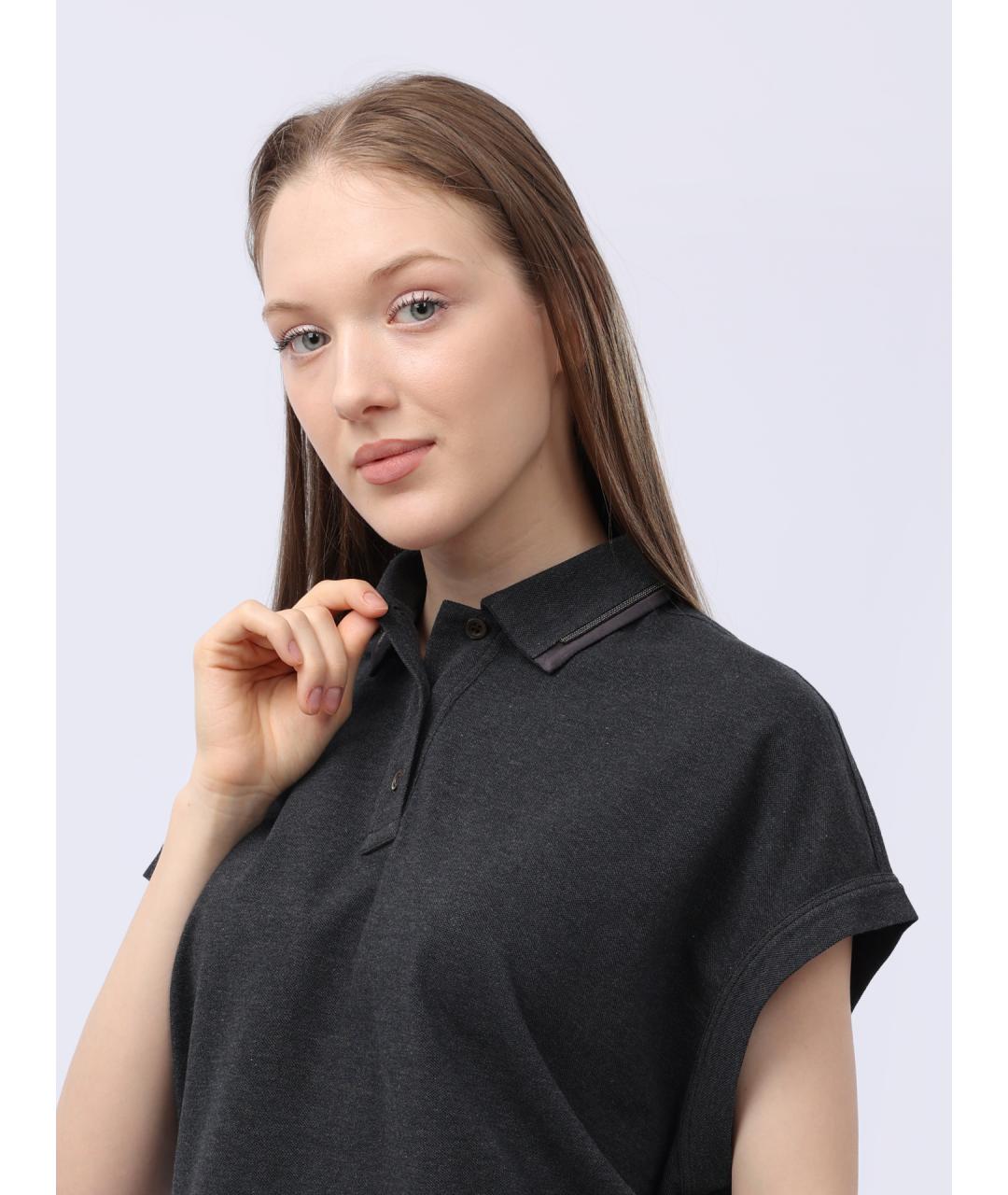 BRUNELLO CUCINELLI Серая футболка, фото 5