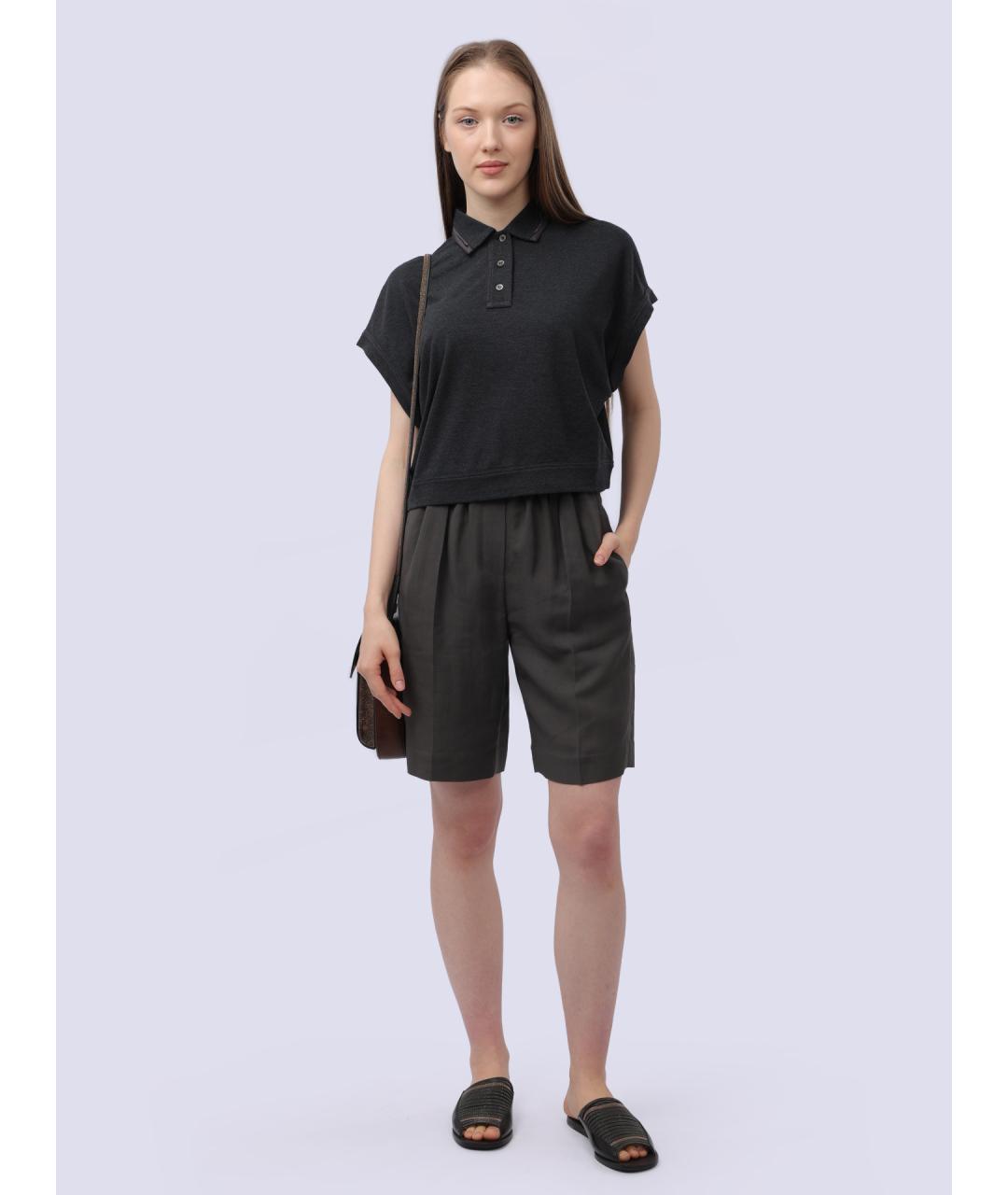 BRUNELLO CUCINELLI Серая футболка, фото 2