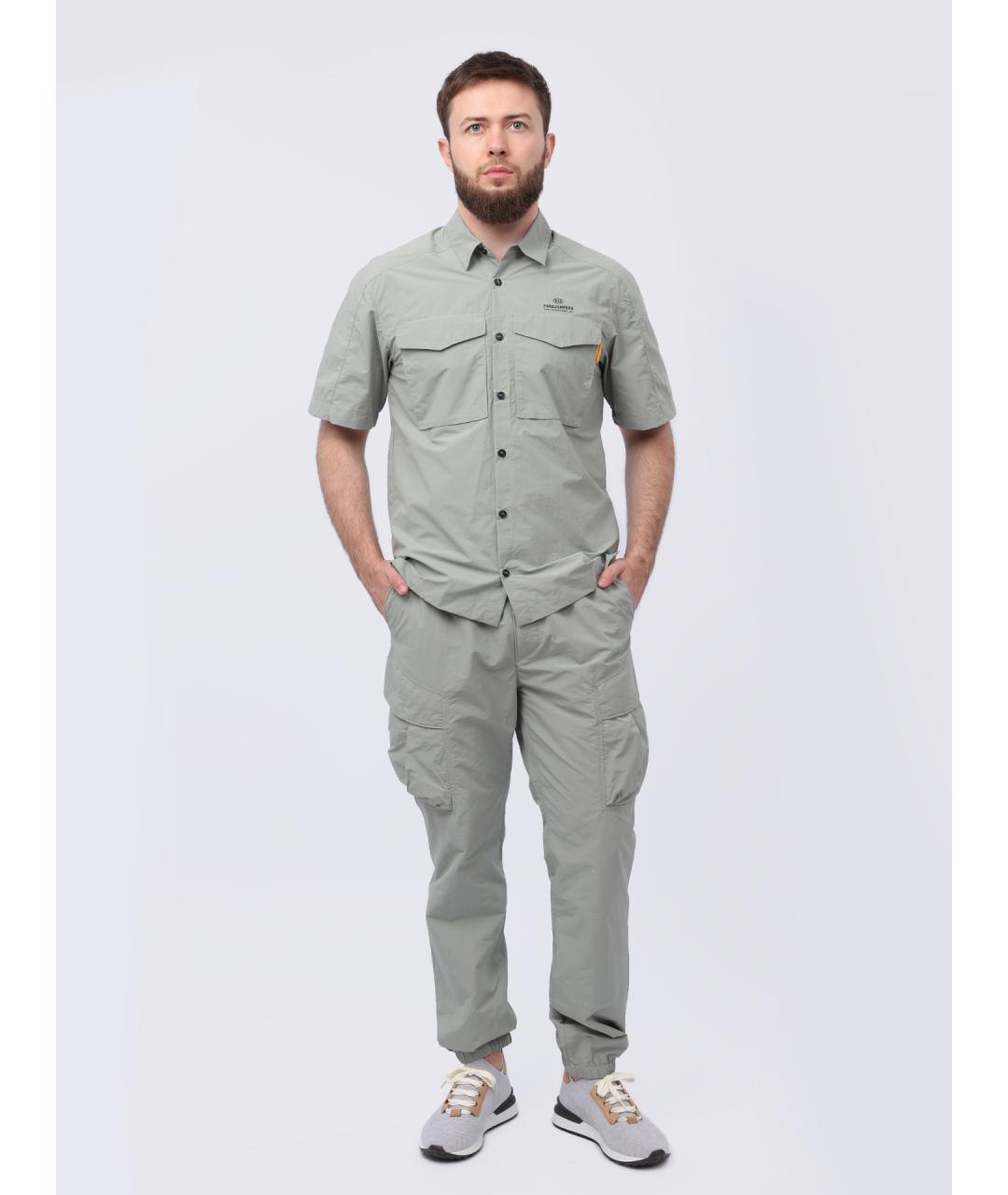 PARAJUMPERS Зеленая хлопковая кэжуал рубашка, фото 2