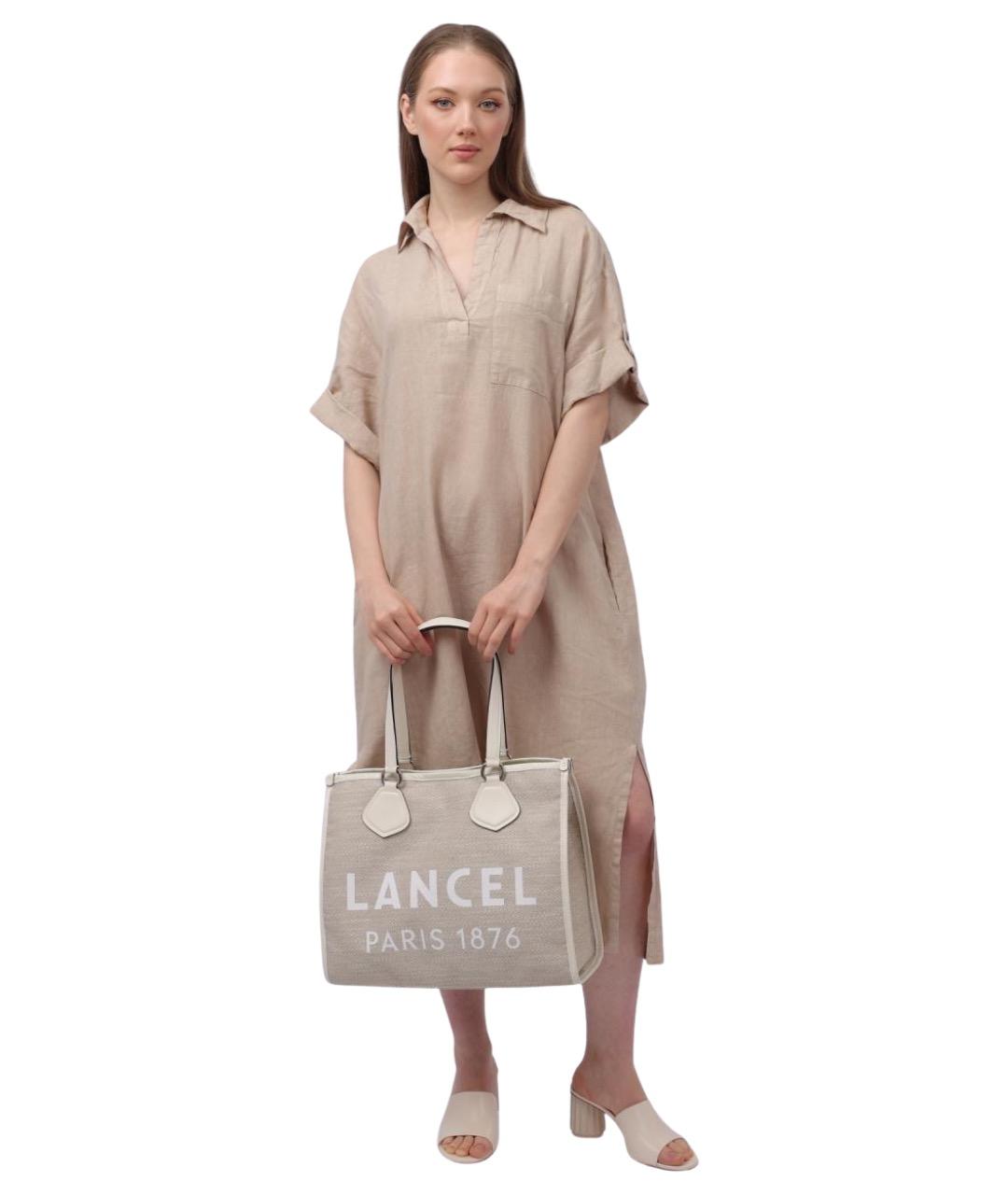 PESERICO Бежевое повседневное платье, фото 1