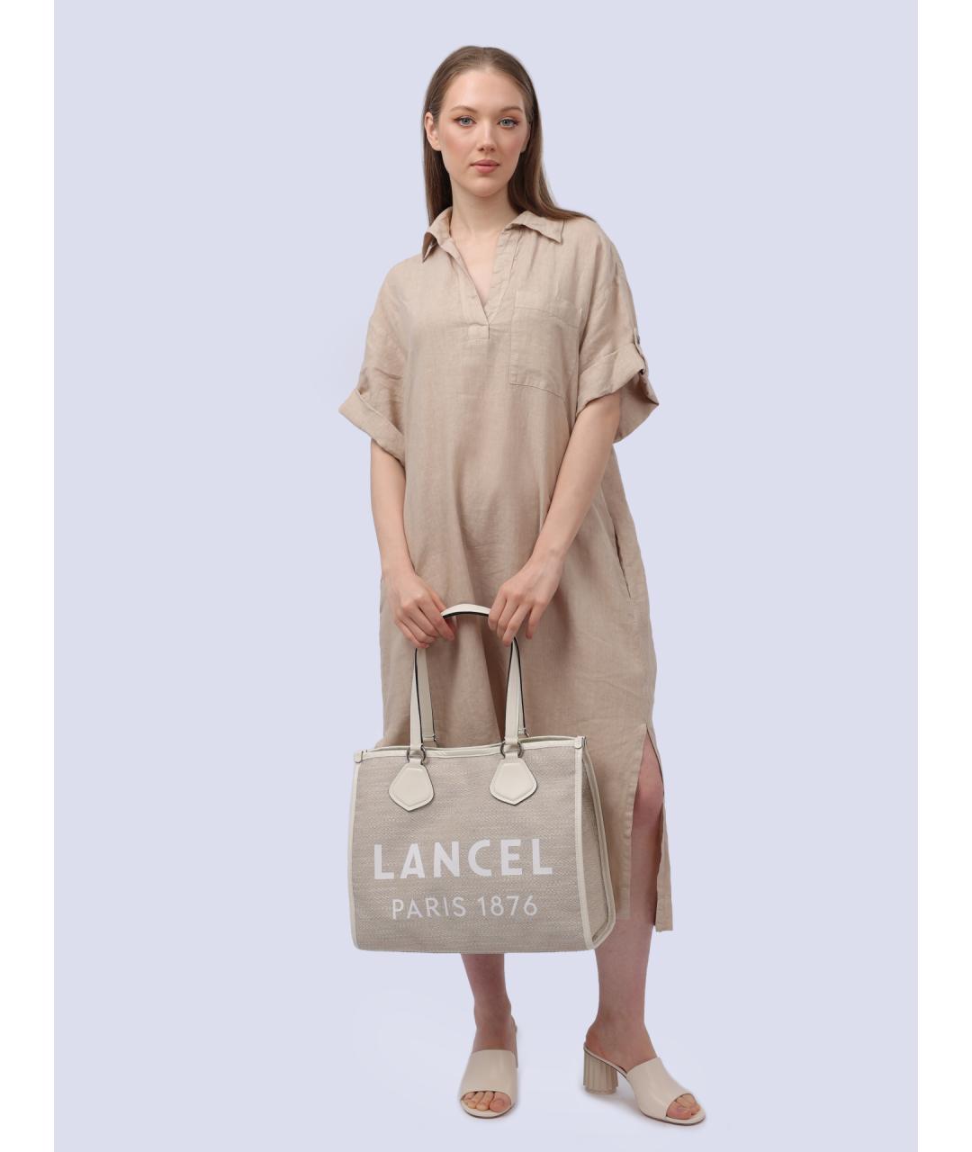 PESERICO Бежевое повседневное платье, фото 8