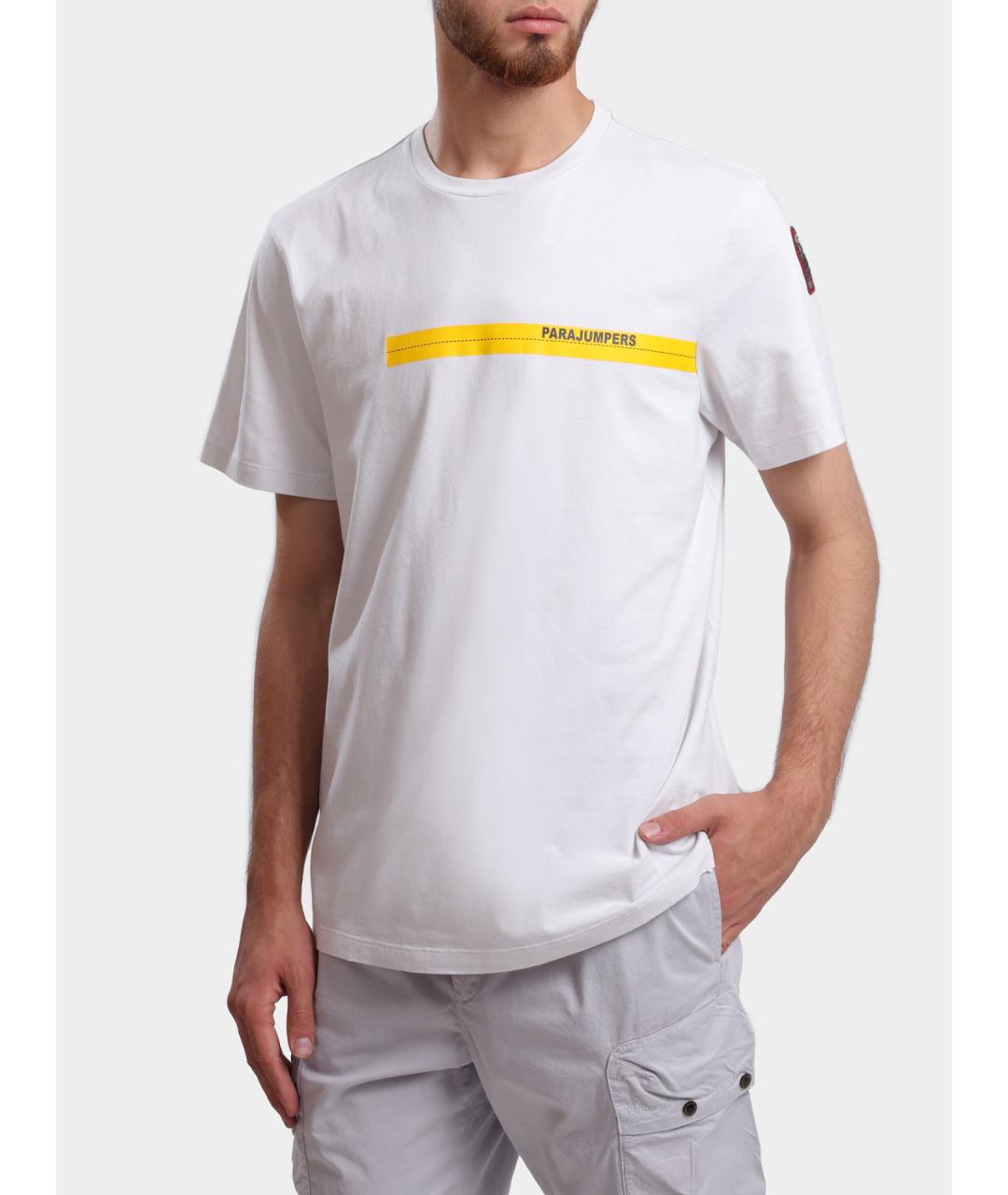 PARAJUMPERS Белая хлопковая футболка, фото 3
