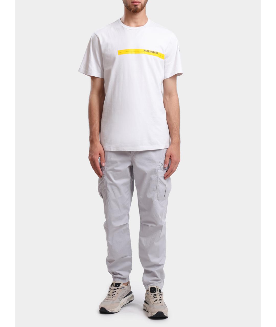 PARAJUMPERS Белая хлопковая футболка, фото 2