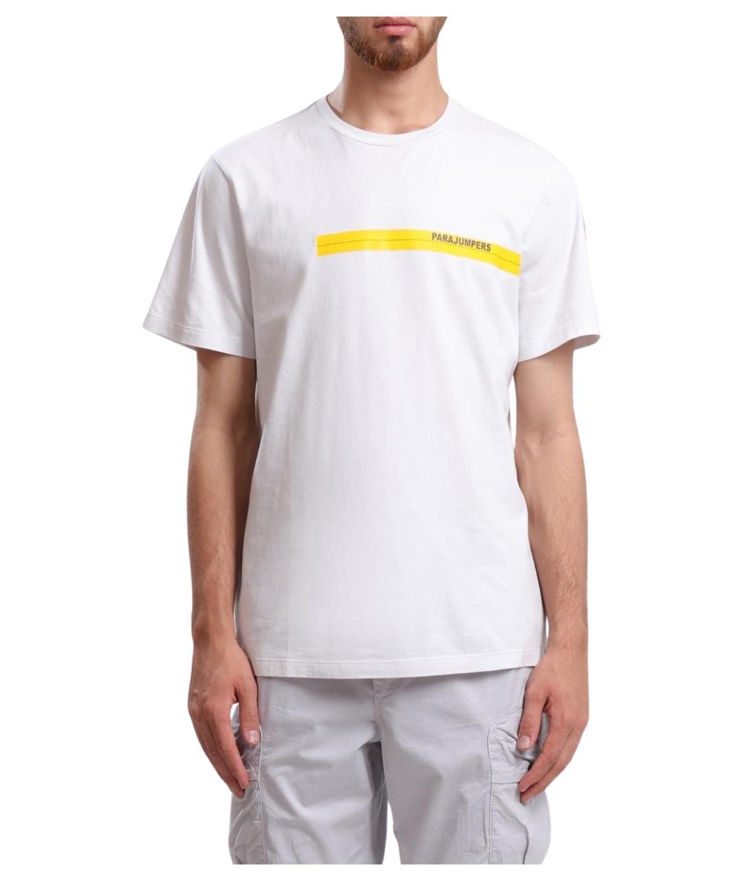 PARAJUMPERS Белая хлопковая футболка, фото 1
