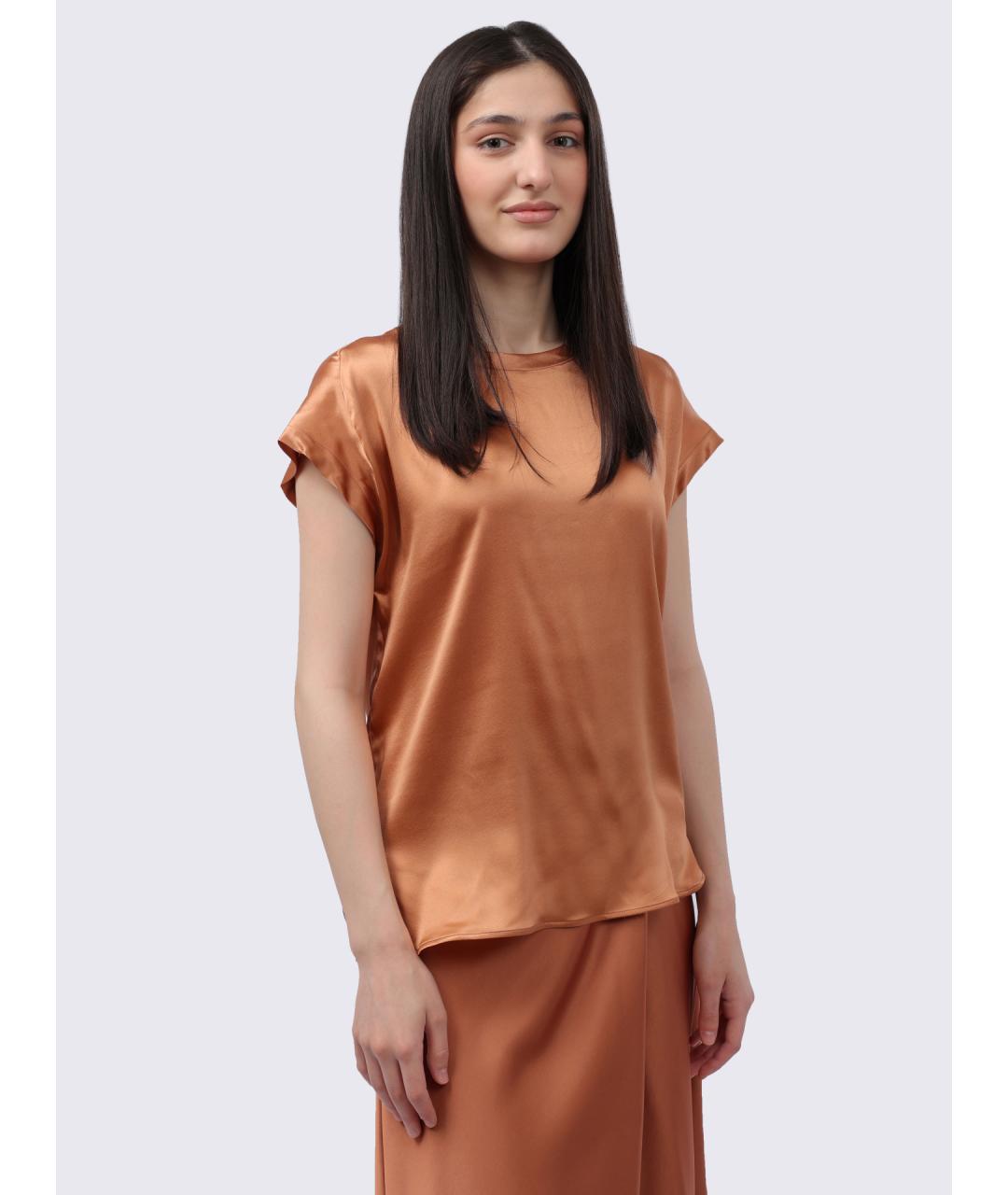 PINKO Коричневая майка, фото 4