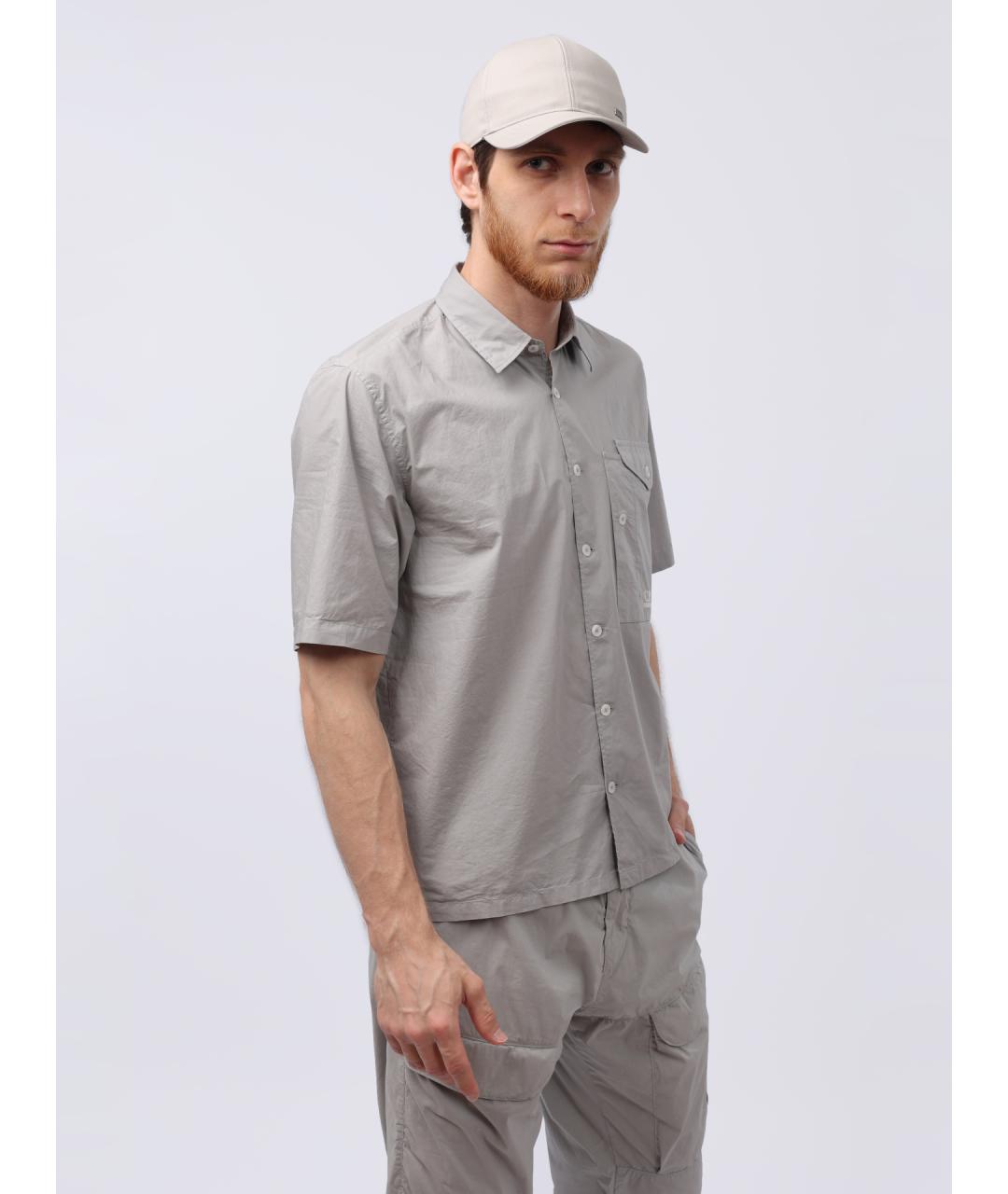 CP COMPANY Серая хлопковая кэжуал рубашка, фото 3