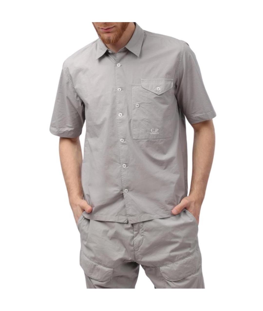 CP COMPANY Серая хлопковая кэжуал рубашка, фото 1
