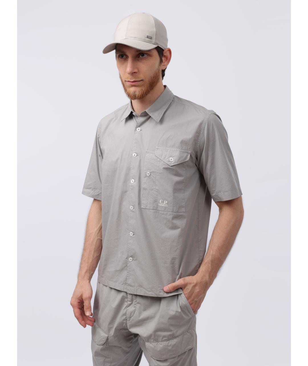 CP COMPANY Серая хлопковая кэжуал рубашка, фото 4