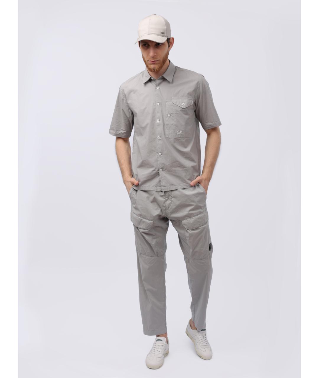 CP COMPANY Серая хлопковая кэжуал рубашка, фото 2