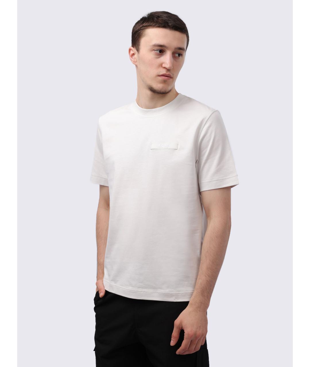 HUGO BOSS Белая хлопковая футболка, фото 4