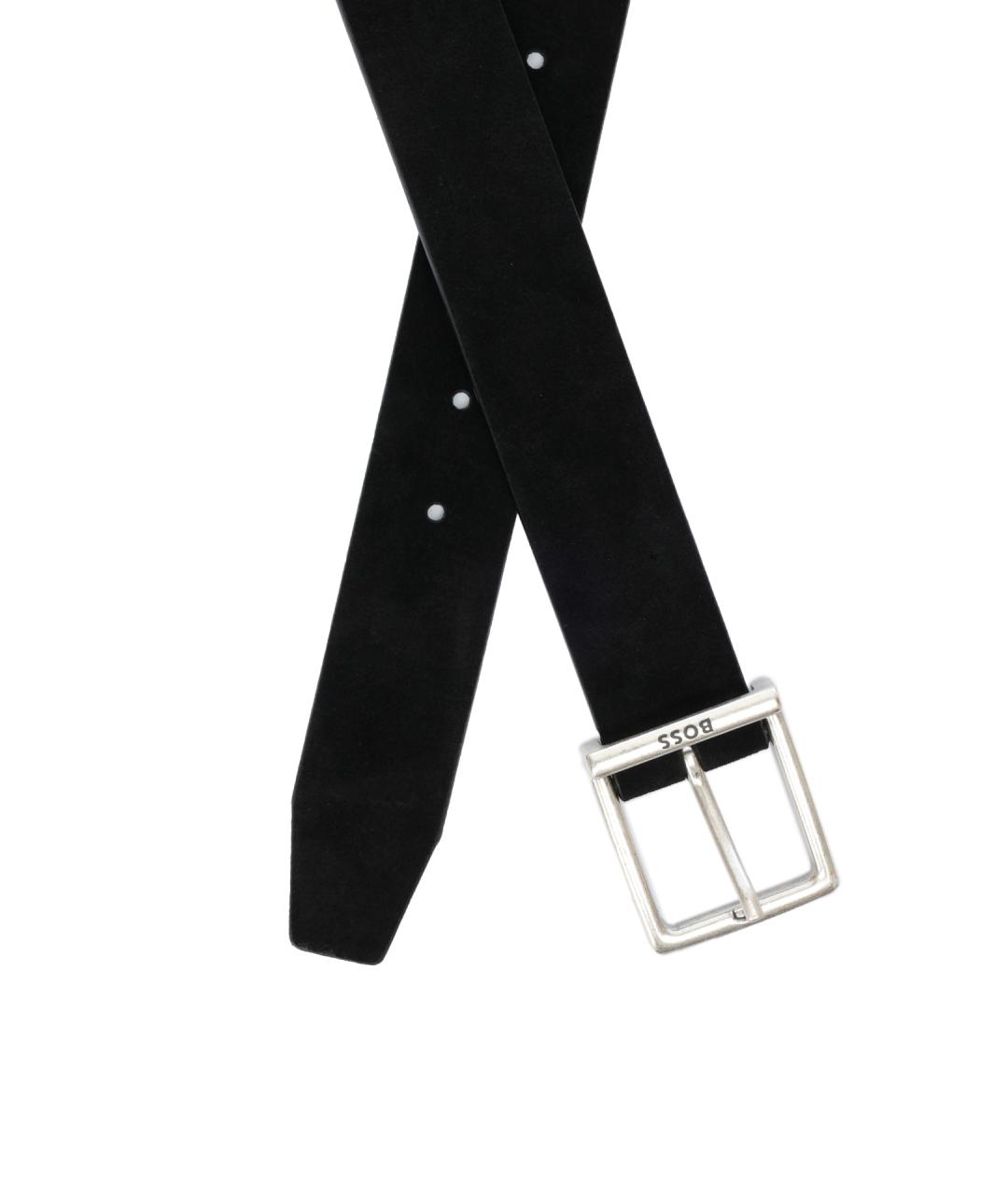 HUGO BOSS Черный кожаный ремень, фото 2