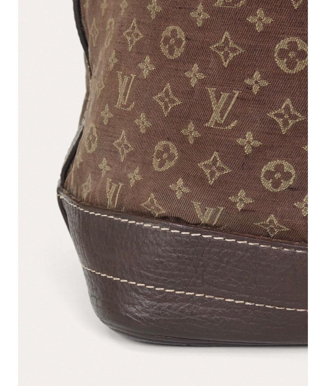 LOUIS VUITTON Коричневая тканевая сумка через плечо, фото 5
