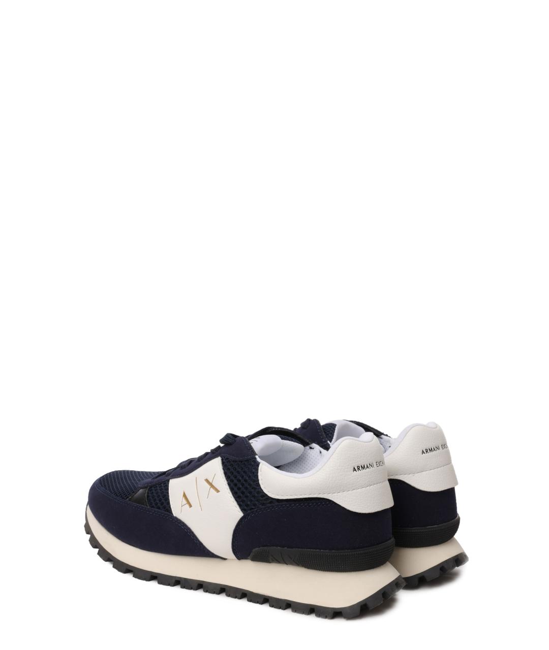 ARMANI EXCHANGE Синие низкие кроссовки / кеды, фото 3