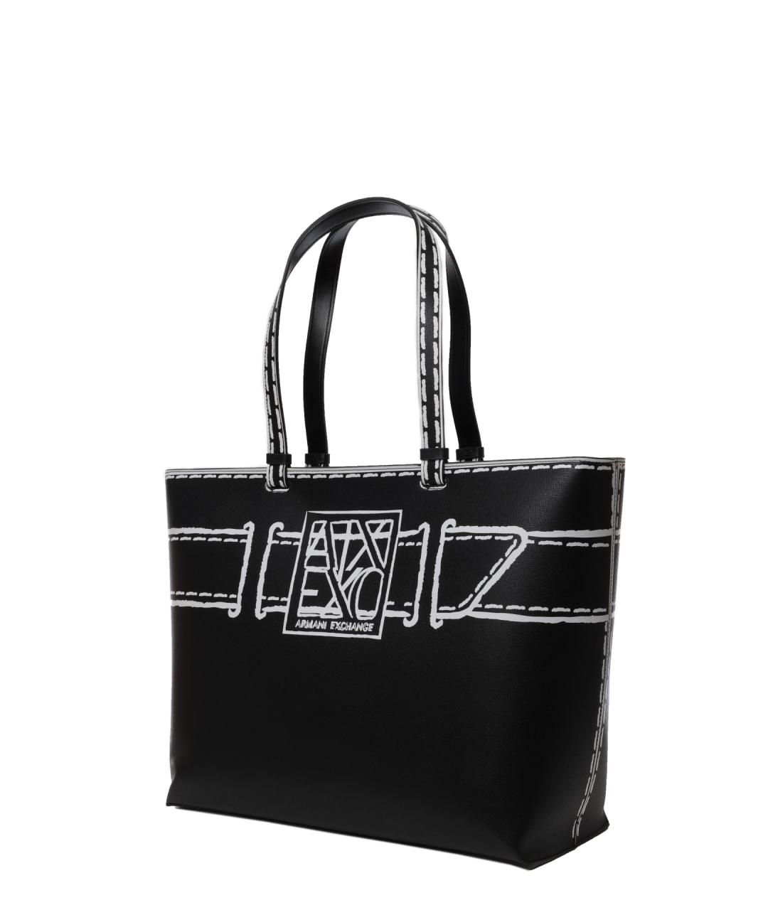 ARMANI EXCHANGE Черная сумка тоут, фото 3