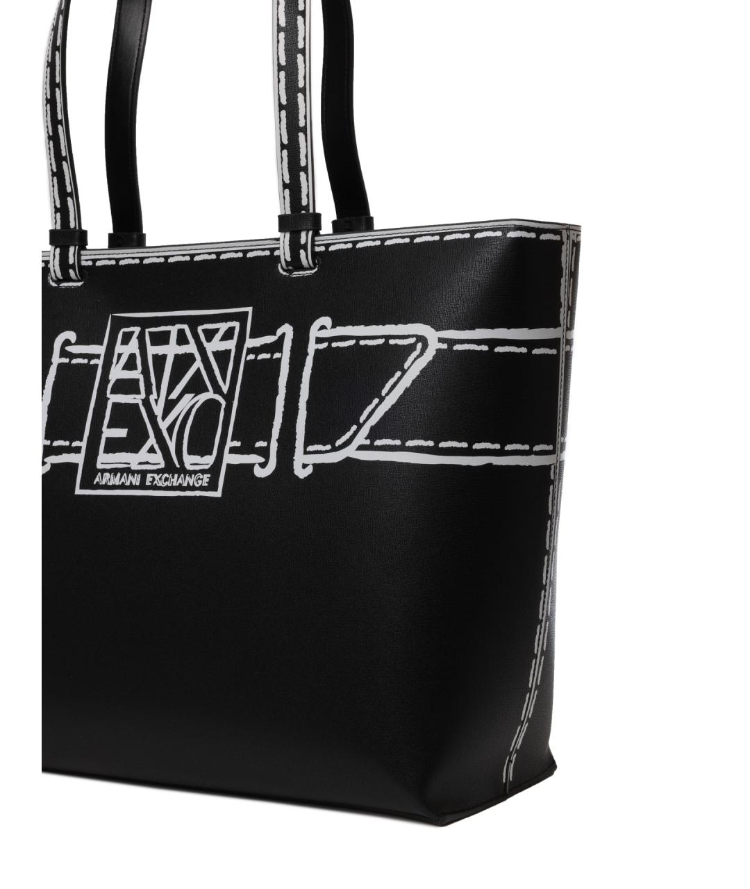 ARMANI EXCHANGE Черная сумка тоут, фото 6