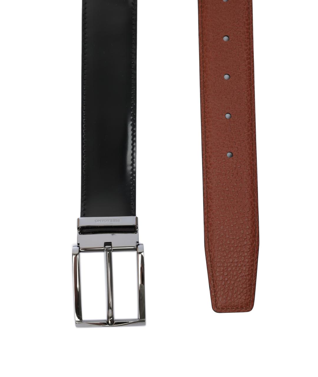 FERRAGAMO Черный кожаный ремень, фото 2