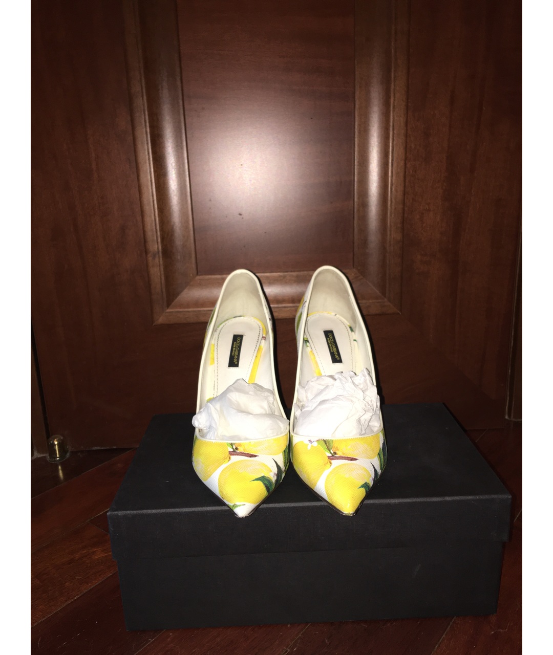 DOLCE&GABBANA Желтые кожаные туфли, фото 2