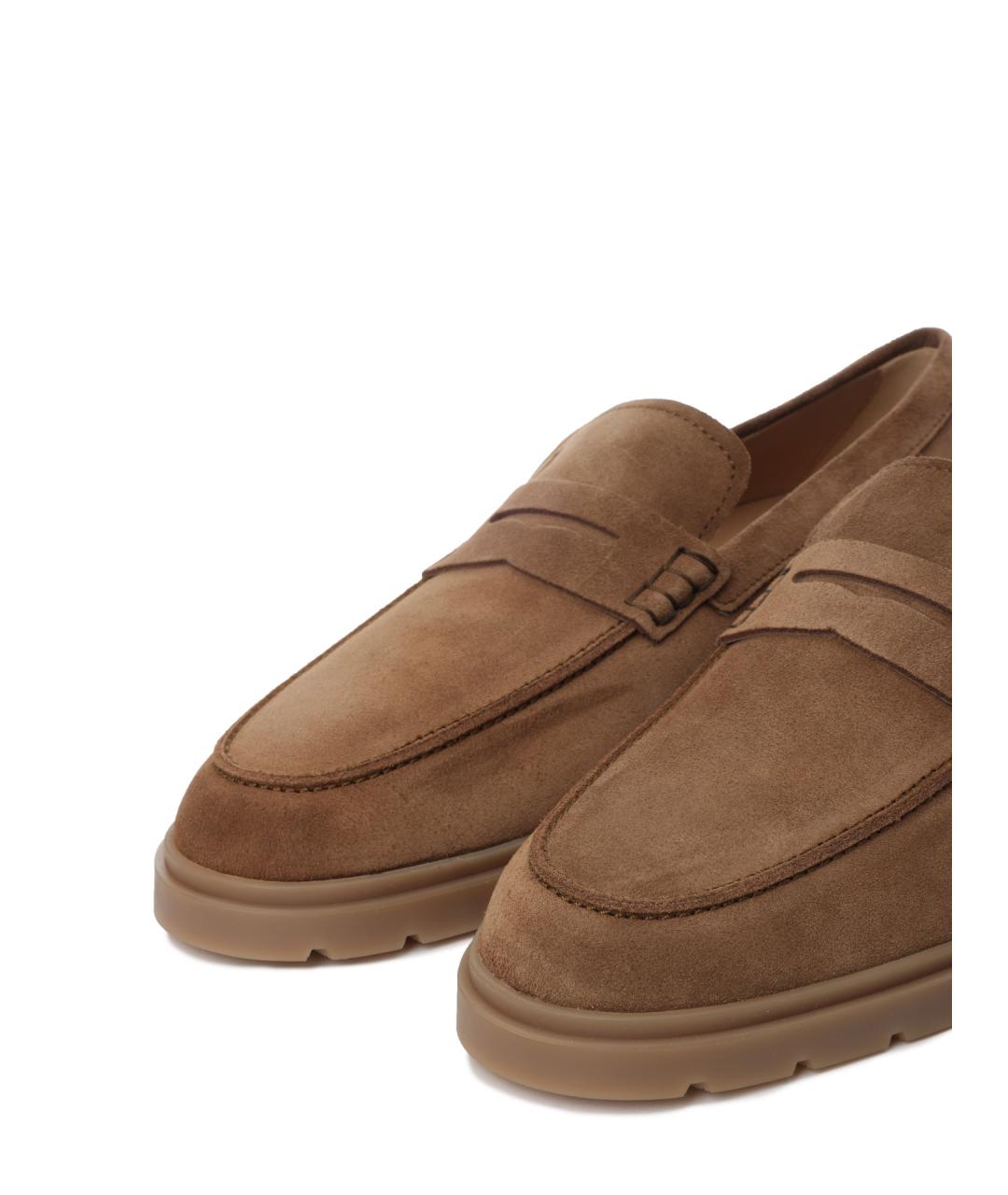 TOD'S Коричневые замшевые лоферы, фото 7