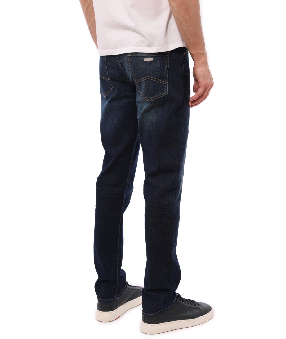 ARMANI EXCHANGE Синие хлопковые прямые джинсы, фото 4
