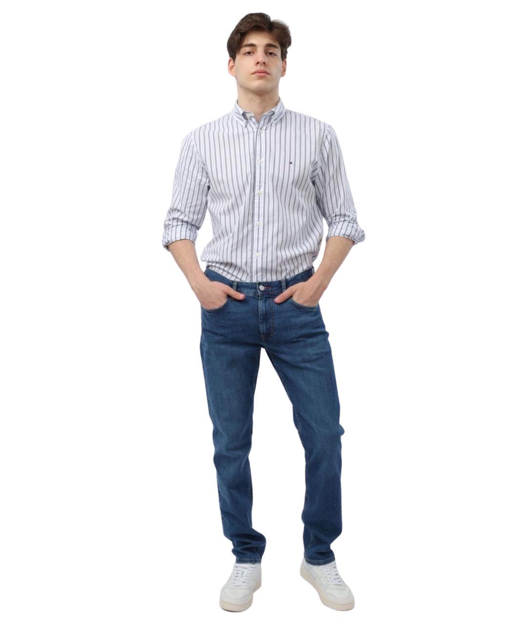 TOMMY HILFIGER Синие хлопковые прямые джинсы, фото 1