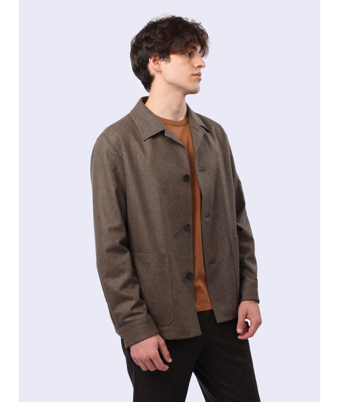 ZEGNA Коричневый шерстяной пиджак, фото 4