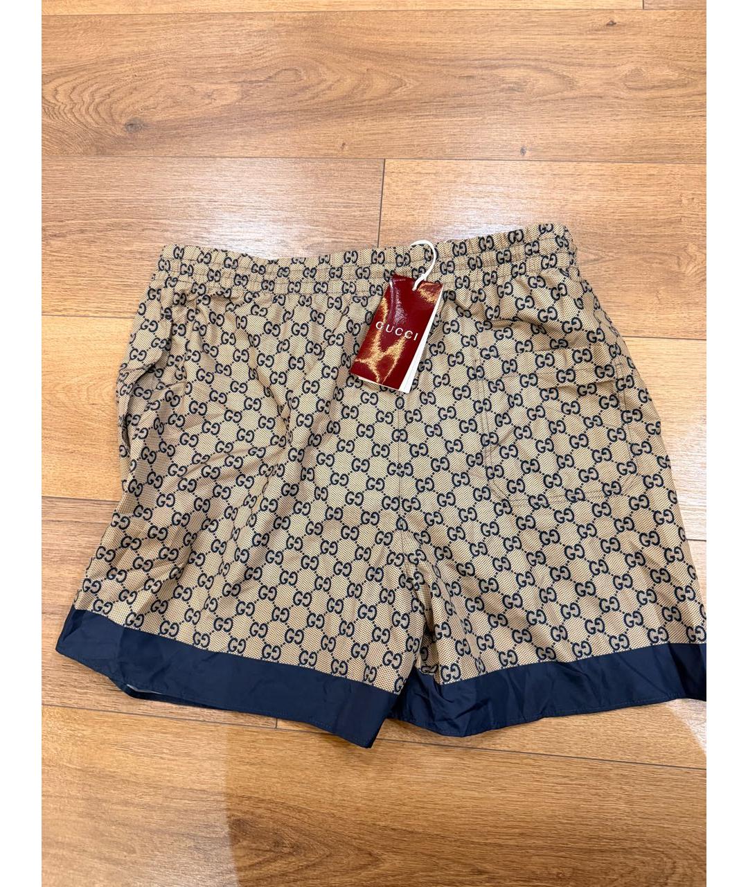 GUCCI Бежевые полиэстеровые плавки, фото 2