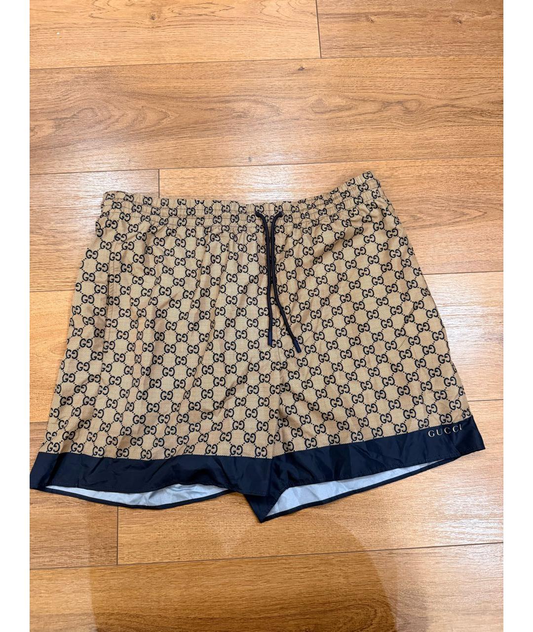 GUCCI Бежевые полиэстеровые плавки, фото 3