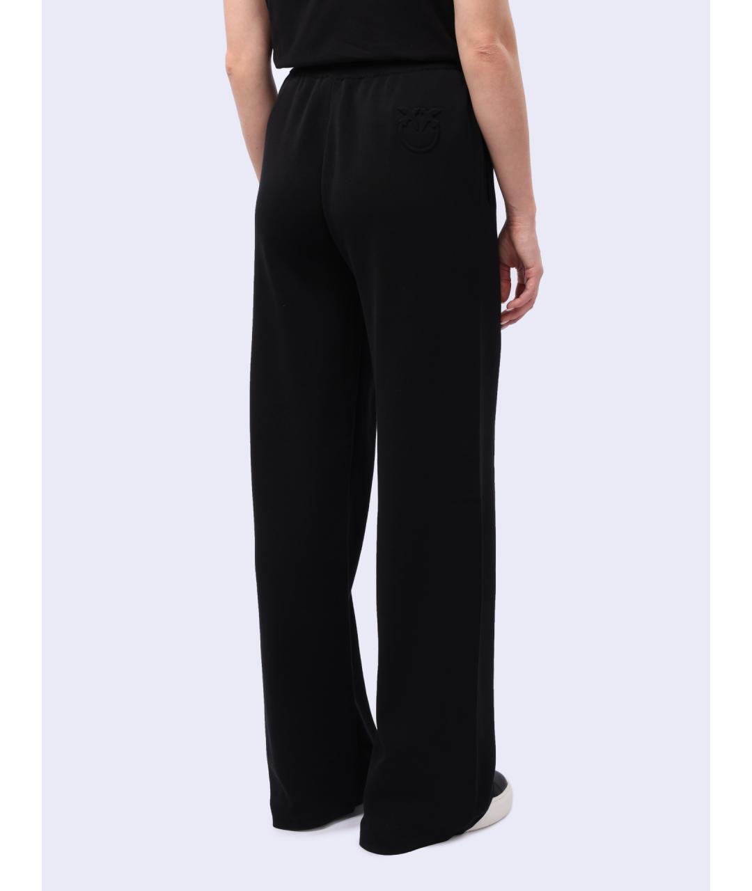 PINKO Черные хлопковые прямые брюки, фото 5