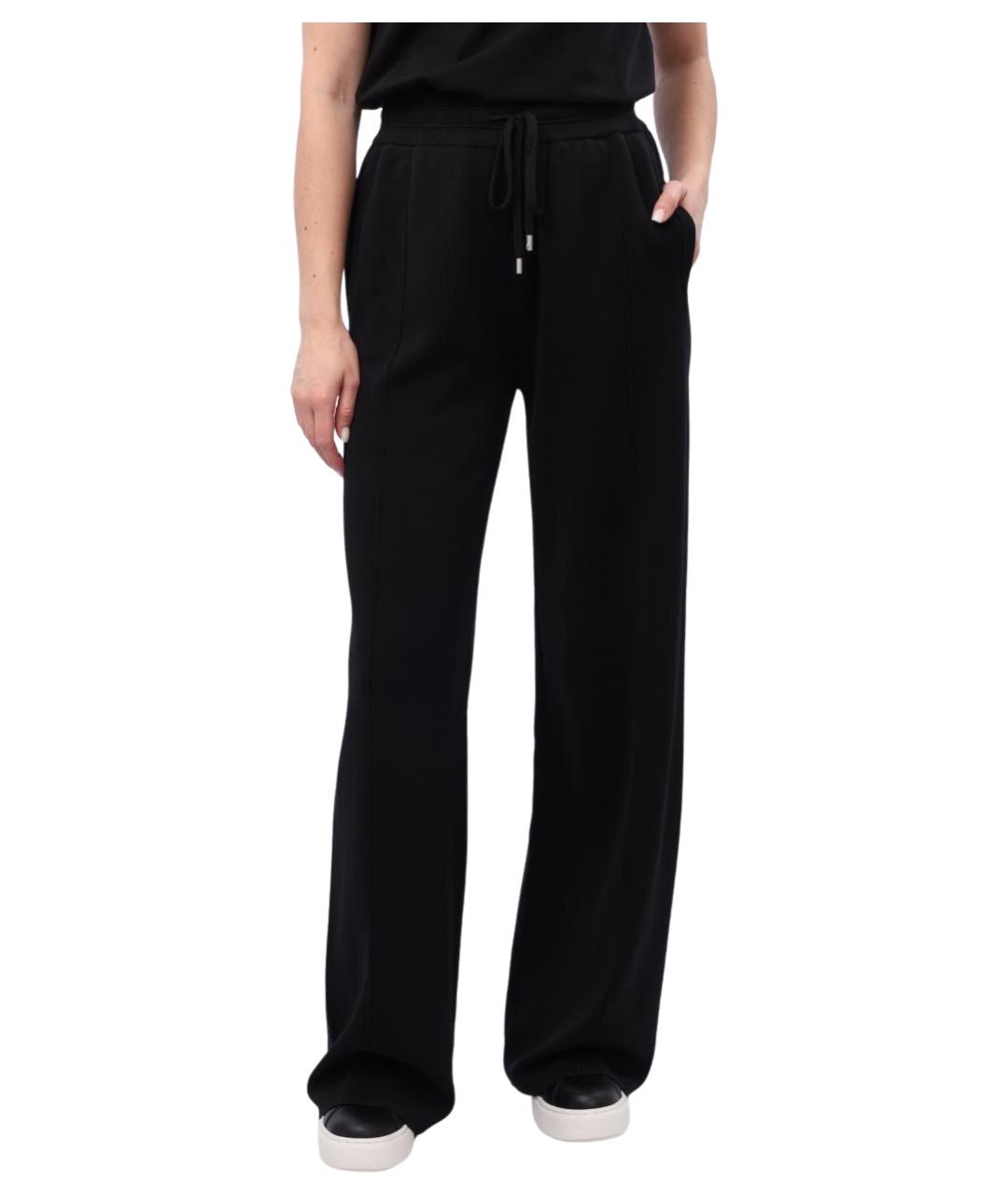 PINKO Черные хлопковые прямые брюки, фото 1