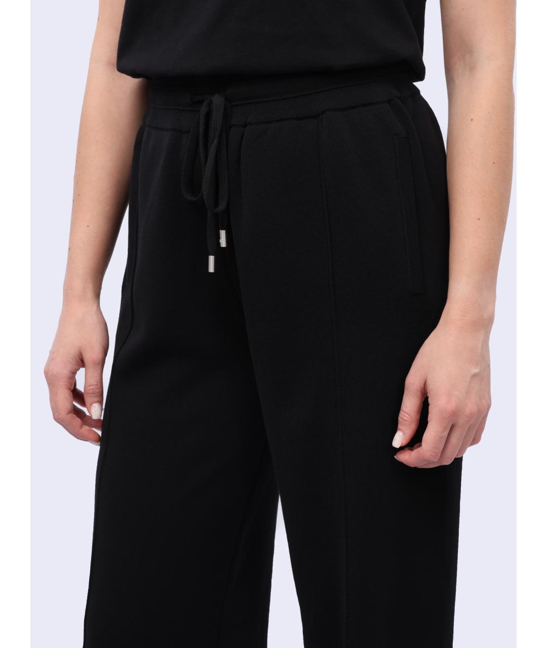 PINKO Черные хлопковые прямые брюки, фото 4