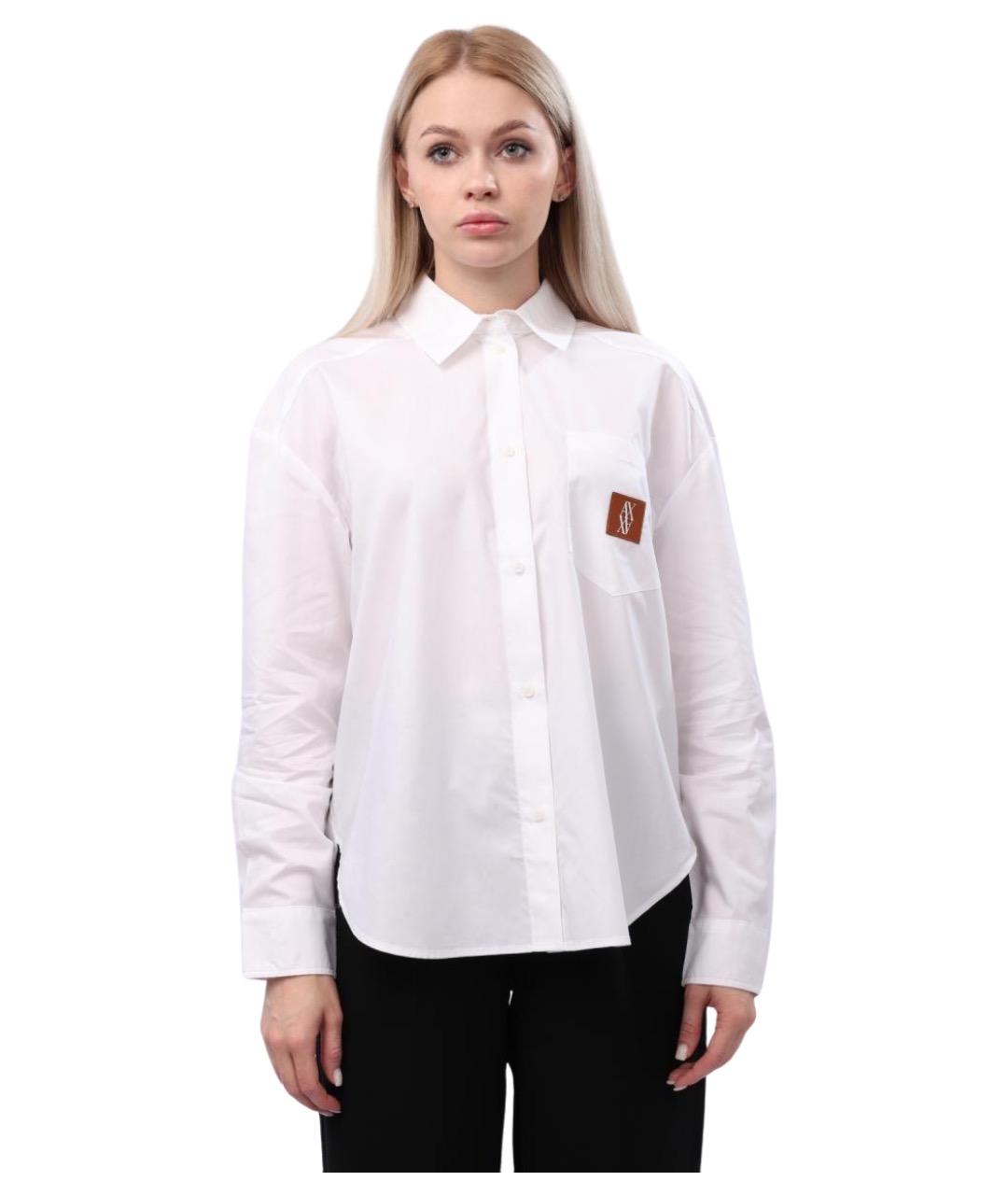 ARMANI EXCHANGE Белая хлопковая рубашка, фото 1