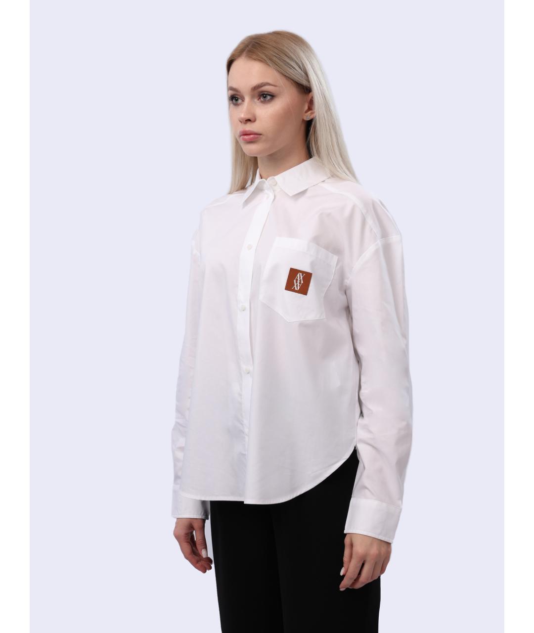 ARMANI EXCHANGE Белая хлопковая рубашка, фото 3