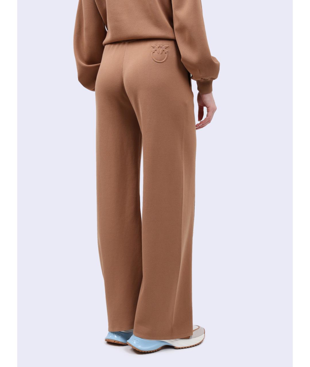 PINKO Коричневые прямые брюки, фото 5