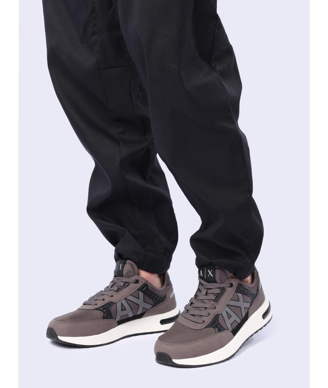 ARMANI EXCHANGE Коричневые текстильные низкие кроссовки / кеды, фото 7